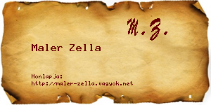 Maler Zella névjegykártya